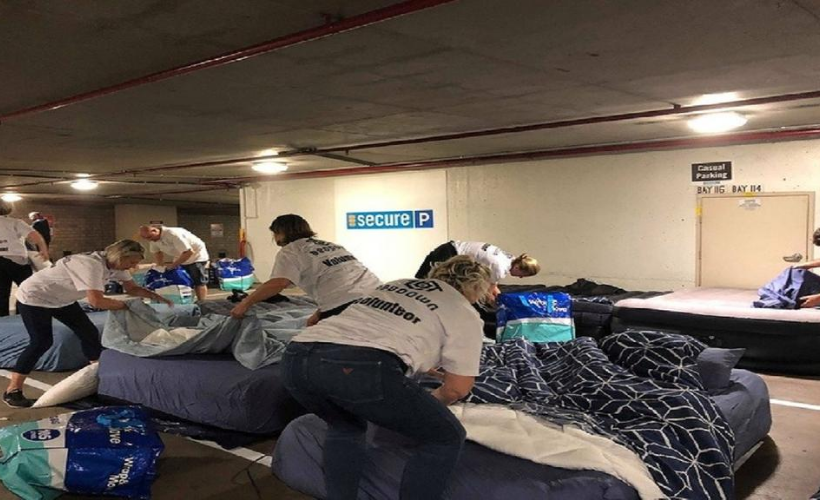 Beddown: the organisation that puts beds for the homeless in parking lots